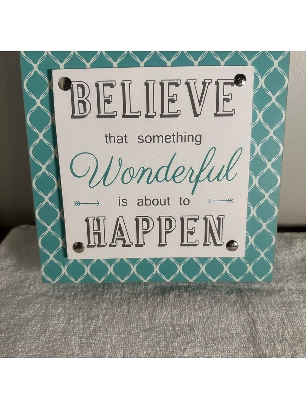 Teal and White Wall Art